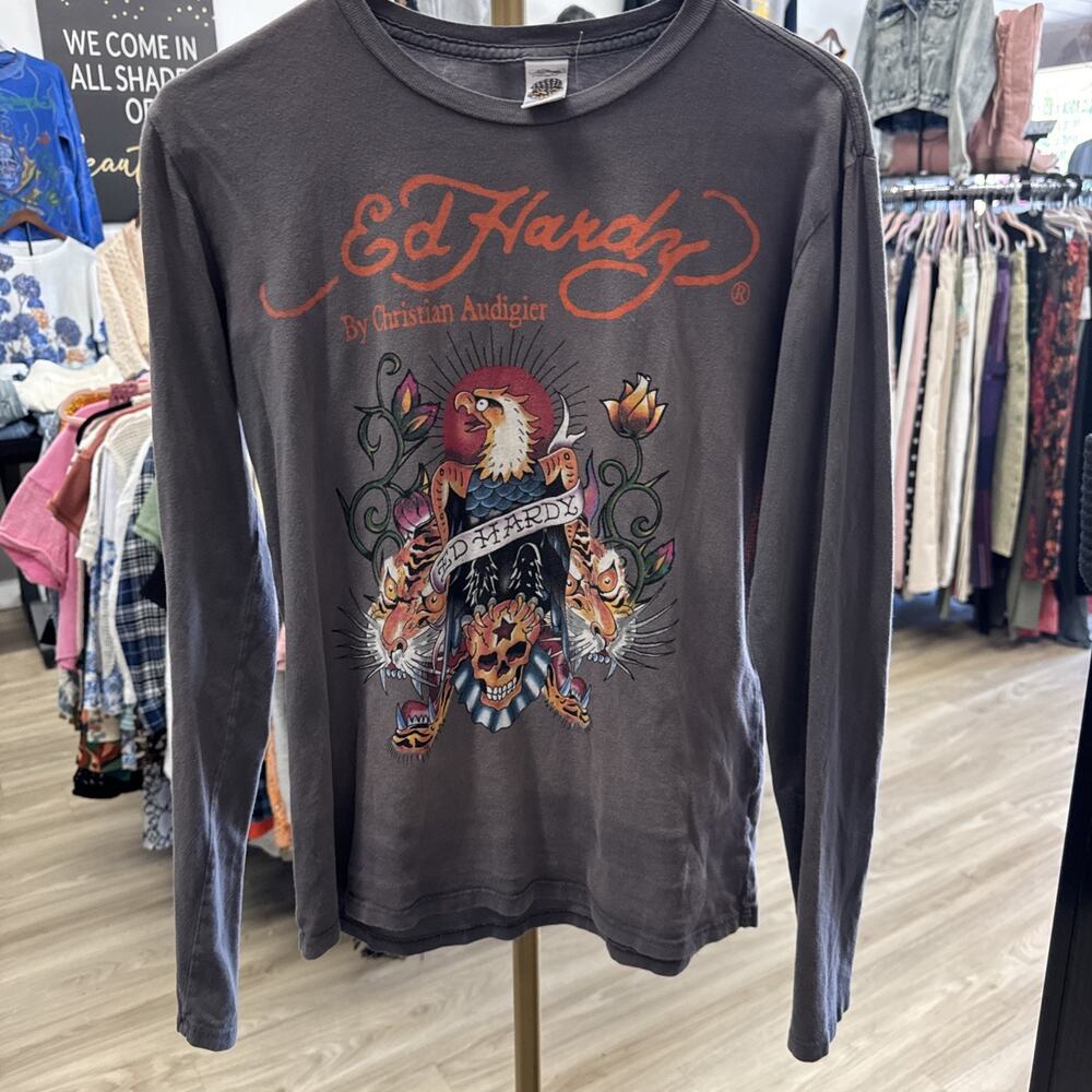 Authentic Vintage Y2K Ed Hardy by Christian Audigier Long Sleeve T-Shirt